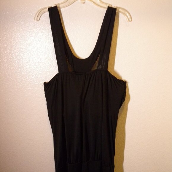 Kiwi Black Beaded Halter Style Top 1X - Picture 4 of 14